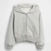 Vintagesoft relaxte hoodie met rits en kanten rand voor kinderen
