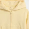 Vintagesoft relaxte hoodie met rits en kanten rand voor kinderen