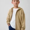 Vintagesoft relaxte hoodie met rits voor kinderen