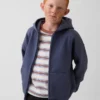 Vintagesoft relaxte hoodie met rits voor kinderen