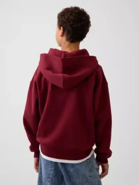 Vintagesoft relaxte hoodie met rits voor kinderen