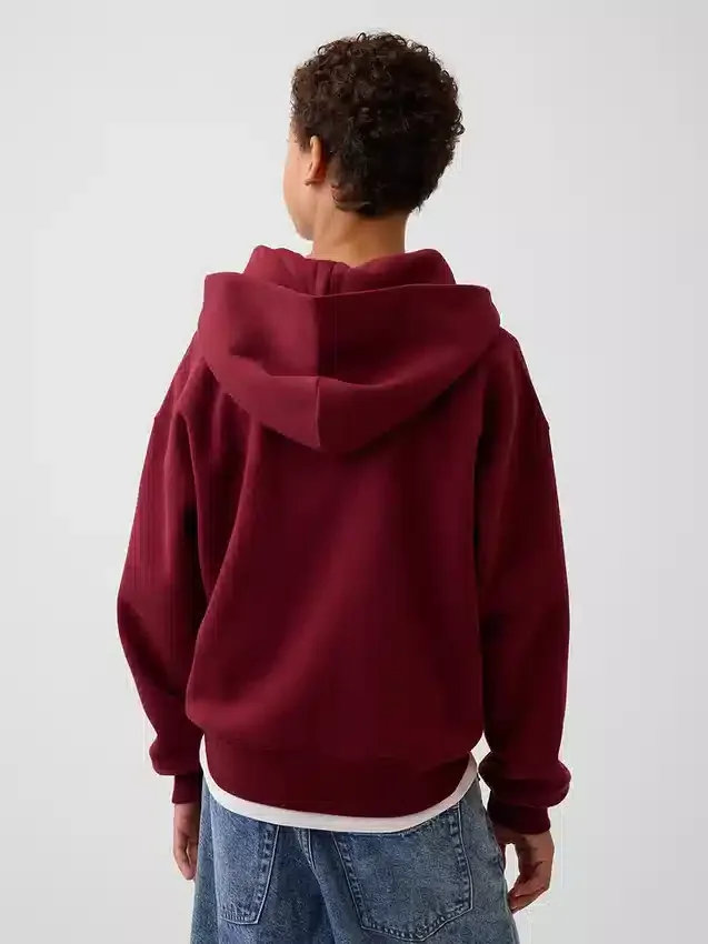 Vintagesoft relaxte hoodie met rits voor kinderen