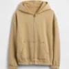 Vintagesoft relaxte hoodie met rits voor kinderen