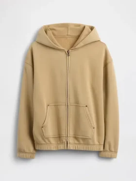 Vintagesoft relaxte hoodie met rits voor kinderen