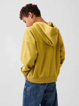 Vintagesoft relaxte hoodie met rits voor kinderen