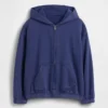 Vintagesoft relaxte hoodie met rits voor kinderen