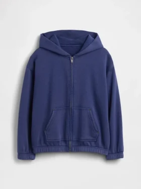 Vintagesoft relaxte hoodie met rits voor kinderen