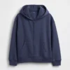 Vintagesoft relaxte hoodie met rits voor kinderen