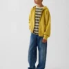 Vintagesoft relaxte hoodie met rits voor kinderen