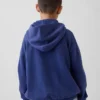 Vintagesoft relaxte hoodie met rits voor kinderen