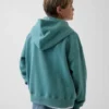 Vintagesoft relaxte hoodie met rits voor kinderen