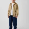 Vintagesoft relaxte hoodie met rits voor kinderen