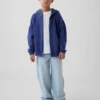 Vintagesoft relaxte hoodie met rits voor kinderen