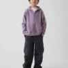 Vintagesoft relaxte hoodie met rits voor kinderen