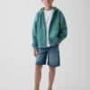 Vintagesoft relaxte hoodie met rits voor kinderen