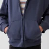 Vintagesoft relaxte hoodie met rits voor kinderen