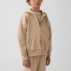 Vintagesoft relaxte hoodie met rits voor kinderen