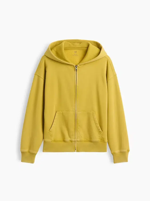 Vintagesoft relaxte hoodie met rits voor kinderen