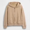 Vintagesoft relaxte hoodie met rits voor kinderen