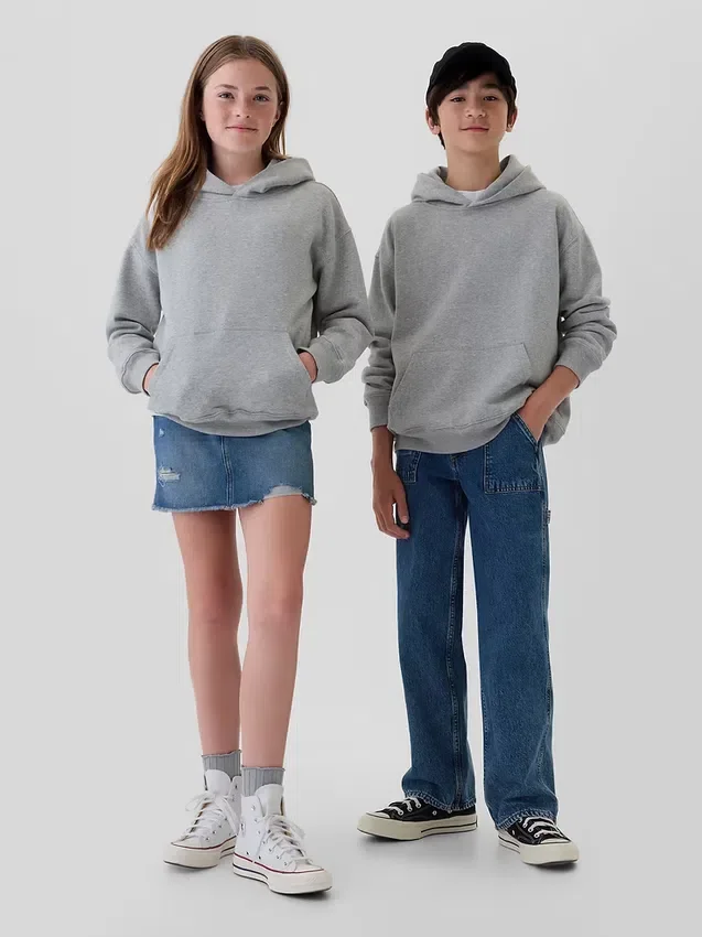 Vintagesoft relaxte hoodie voor kinderen
