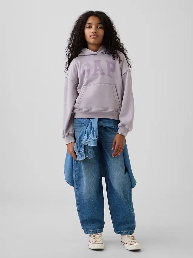 Vintagesoft relaxte hoodie voor kinderen