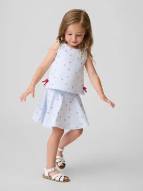 Vintagesoft-set met strikrokje voor Baby & Peuter
