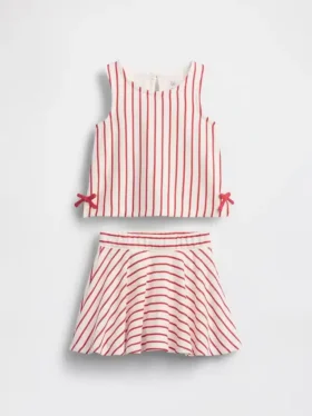 Vintagesoft-set met strikrokje voor Baby & Peuter
