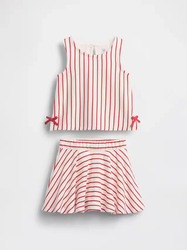 Vintagesoft-set met strikrokje voor Baby & Peuter
