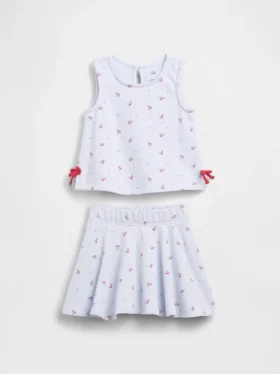 Vintagesoft-set met strikrokje voor Baby & Peuter