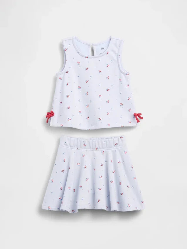 Vintagesoft-set met strikrokje voor Baby & Peuter
