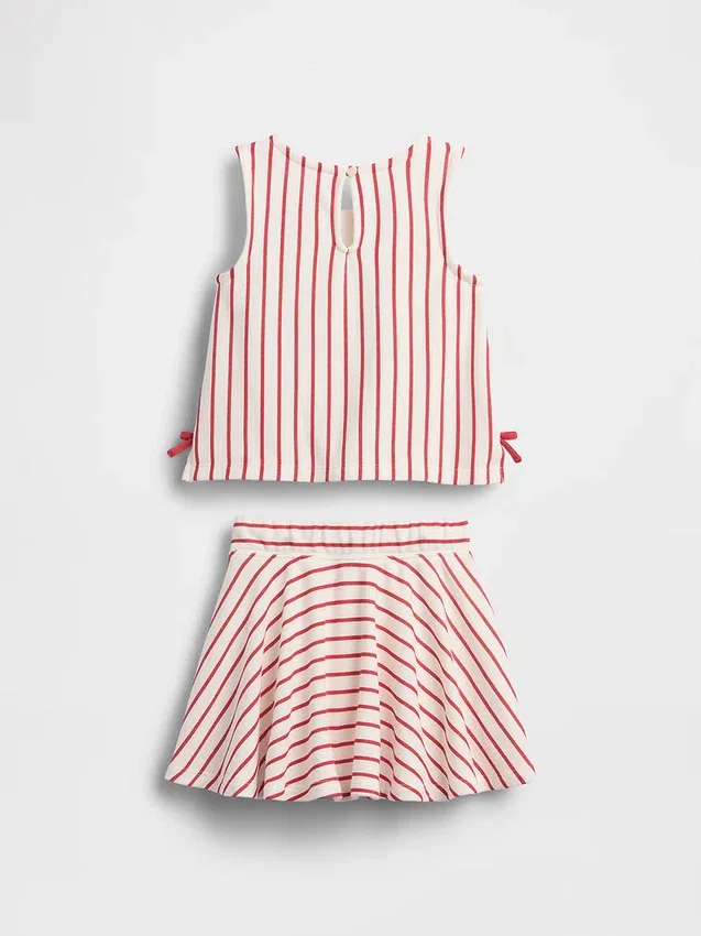 Vintagesoft-set met strikrokje voor Baby & Peuter