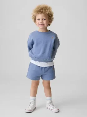 Vintagesoft-sweatshirt- en shorts-set voor Baby & Peuter