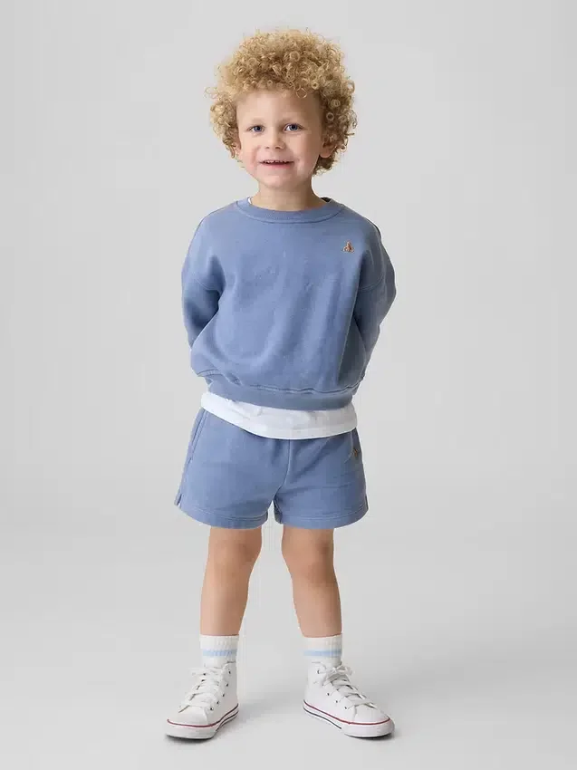 Vintagesoft-sweatshirt- en shorts-set voor Baby & Peuter