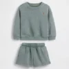 Vintagesoft-sweatshirt- en shorts-set voor Baby & Peuter