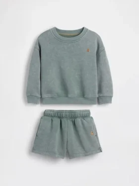 Vintagesoft-sweatshirt- en shorts-set voor Baby & Peuter