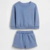 Vintagesoft-sweatshirt- en shorts-set voor Baby & Peuter