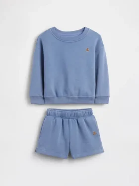 Vintagesoft-sweatshirt- en shorts-set voor Baby & Peuter