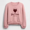 Vintagesoft-sweatshirt met dolmanmouwen voor kinderen