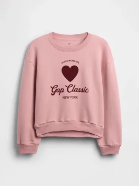 Vintagesoft-sweatshirt met dolmanmouwen voor kinderen
