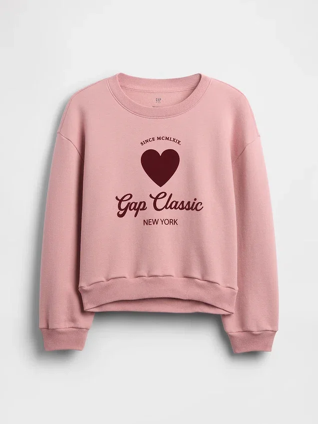 Vintagesoft-sweatshirt met dolmanmouwen voor kinderen