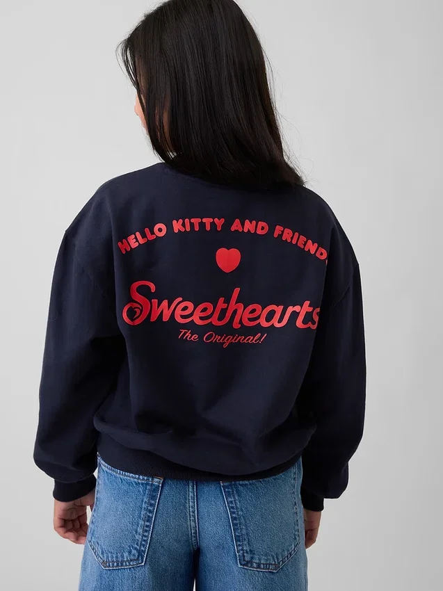 Vintagesoft-sweatshirt met dolmanmouwen voor kinderen