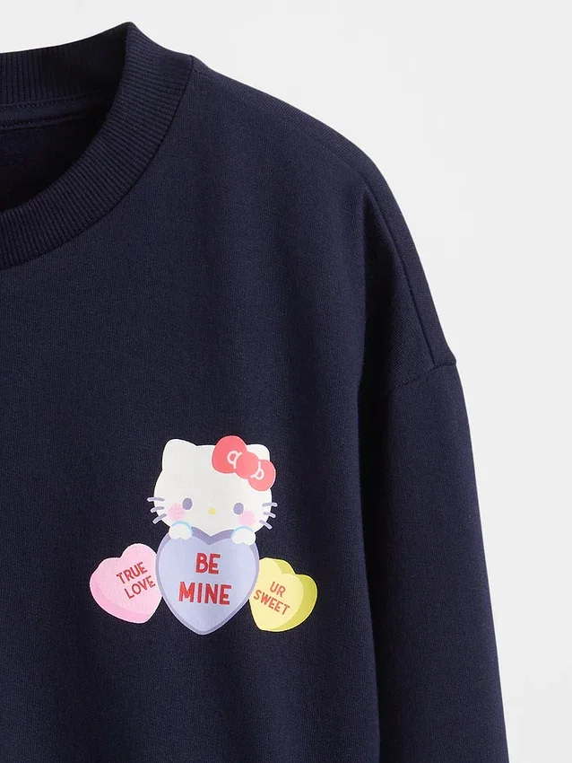 Vintagesoft-sweatshirt met dolmanmouwen voor kinderen