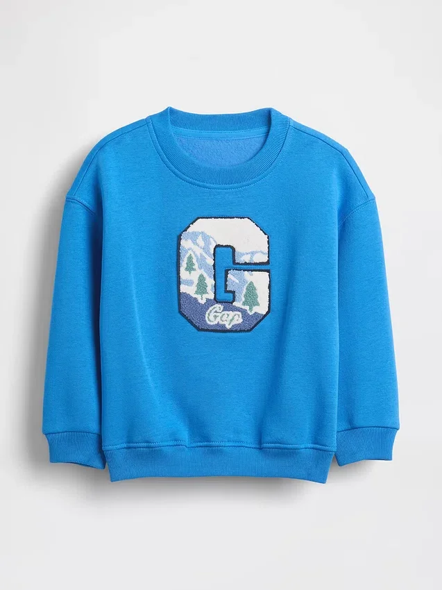 Vintagesoft-sweatshirt met grafisch logo voor Baby & Peuter