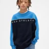 Vintagesoft-sweatshirt met kleurblok-logo voor kinderen