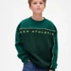 Vintagesoft-sweatshirt met kleurblok-logo voor kinderen