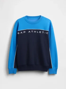 Vintagesoft-sweatshirt met kleurblok-logo voor kinderen