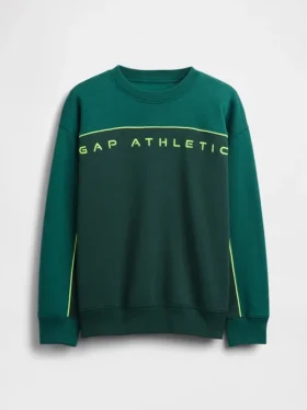 Vintagesoft-sweatshirt met kleurblok-logo voor kinderen