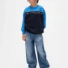 Vintagesoft-sweatshirt met kleurblok-logo voor kinderen