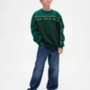 Vintagesoft-sweatshirt met kleurblok-logo voor kinderen