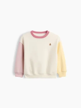 Vintagesoft-sweatshirt met kleurblokken voor Baby & Peuter